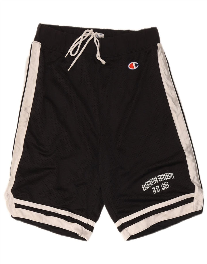 Pantaloni scurți sport Champion pentru bărbați, negru, poliester color block