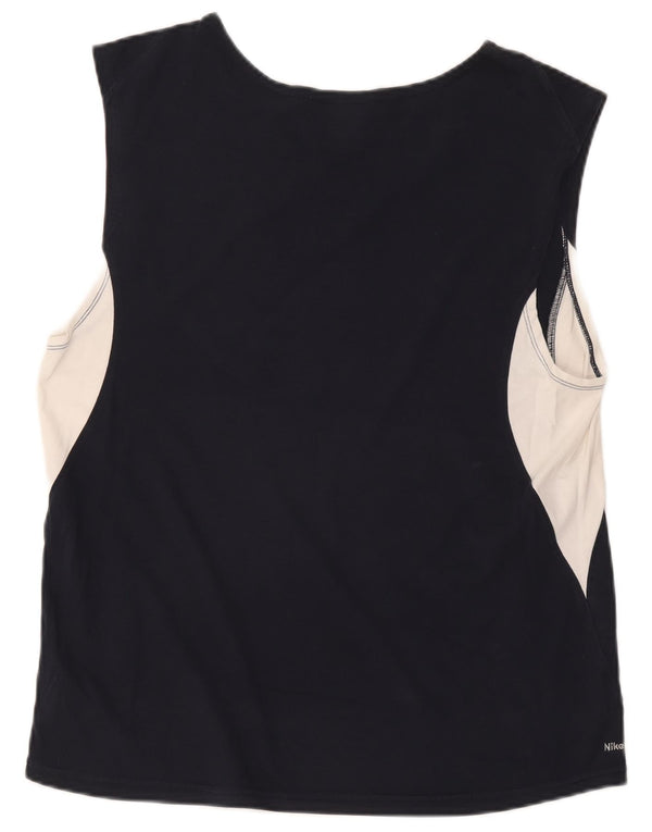 Vest Top pentru bărbați Nike UK 42/44 mare, albastru marin, bumbac color bloc