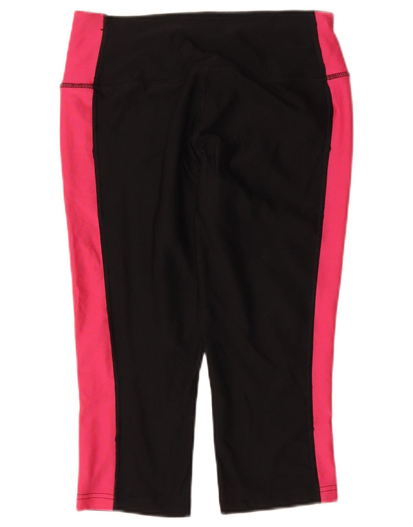 Leggings capri Nike Dri Fit pentru femei UK 8 Mic, negru, sport cu blocuri de culoare