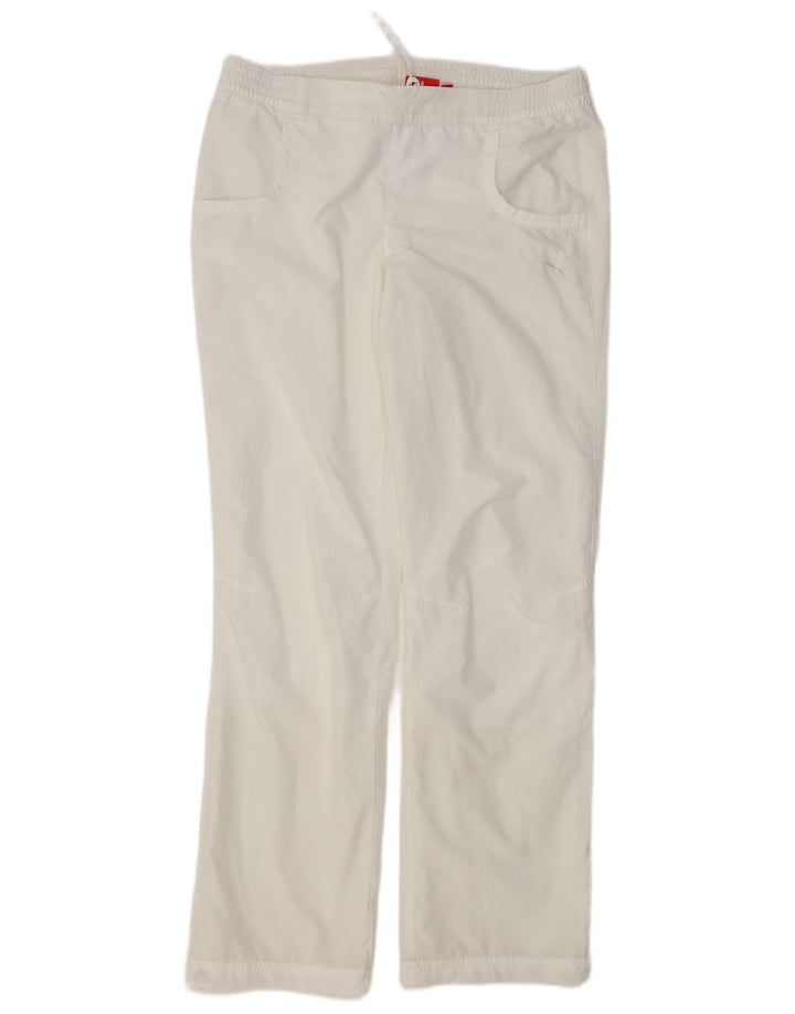 Pantaloni de trening PUMA pentru femei UK 12 Poliester alb mediu