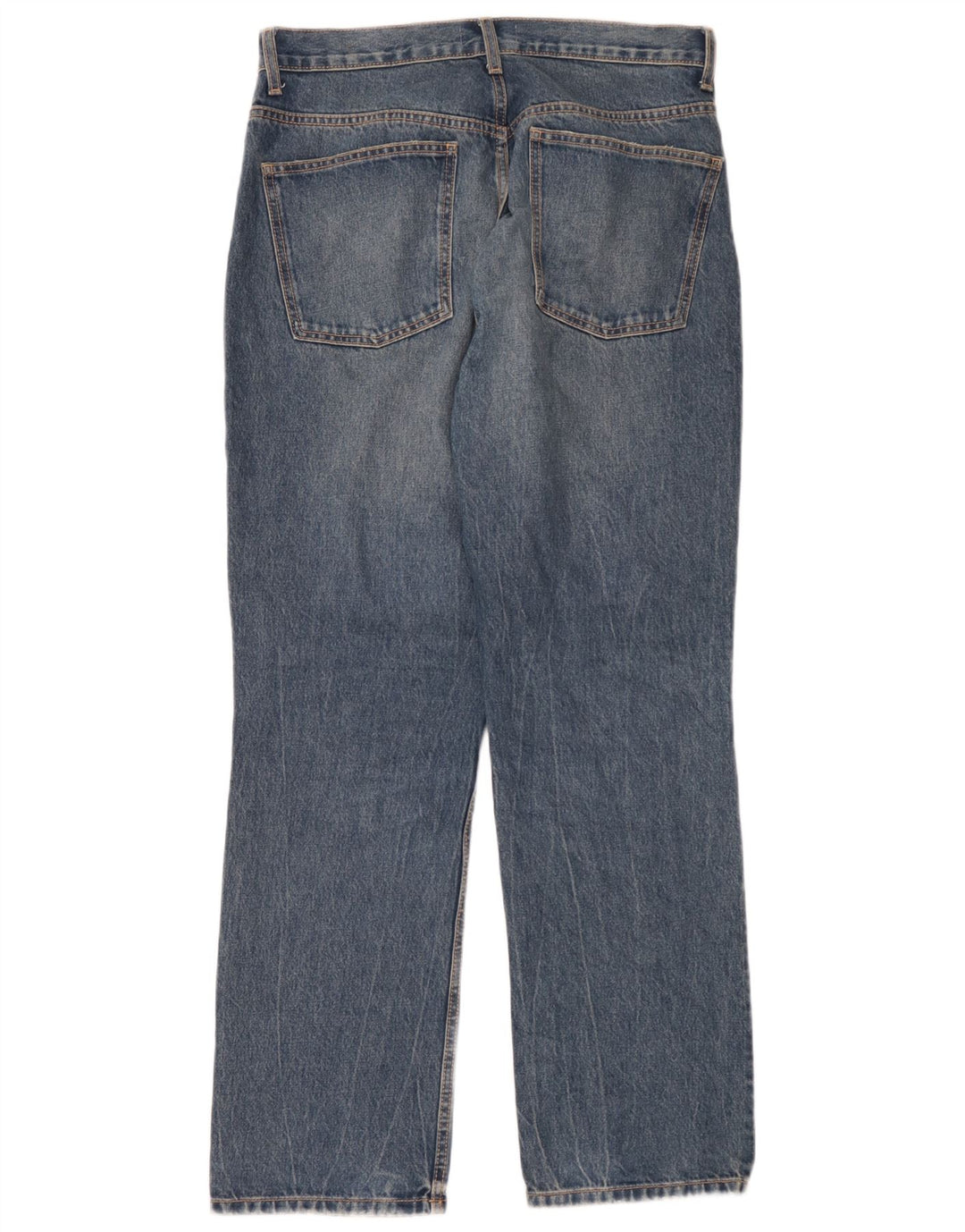 Blugi drepti pentru femei Zara EU 44 XL W34 L32 Albastru