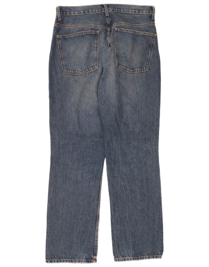 Blugi drepti pentru femei Zara EU 44 XL W34 L32 Albastru