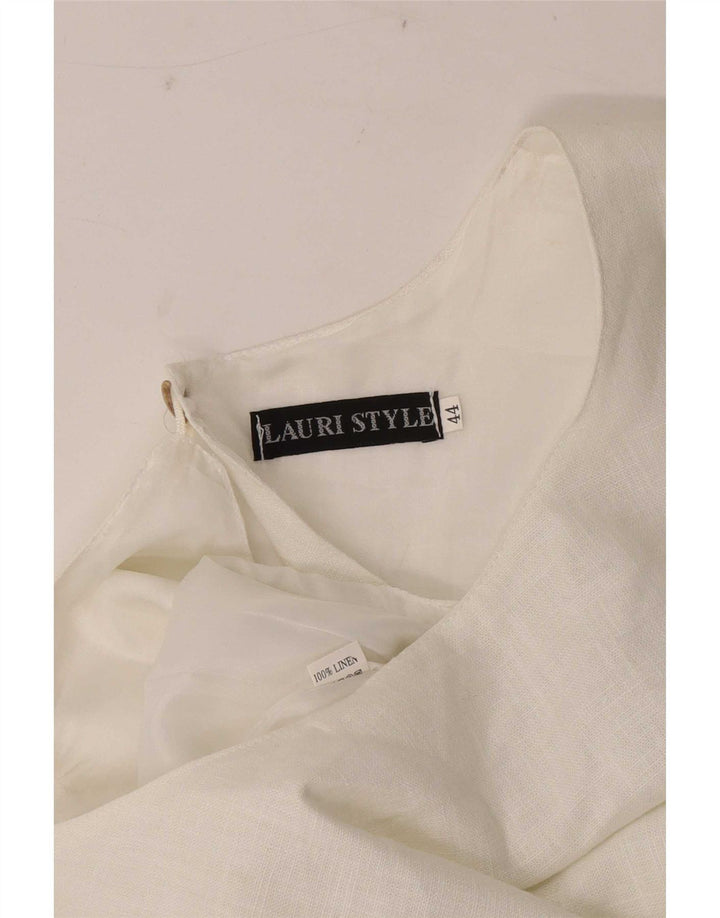 Rochie asimetrică fără mâneci vintage pentru femei IT 44 in alb mediu