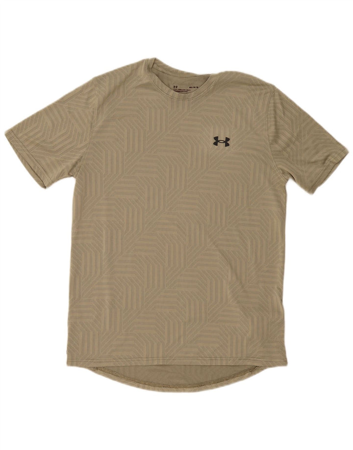 Tricou Under Armour pentru bărbați Top Mediu Kaki Poliester Geometric