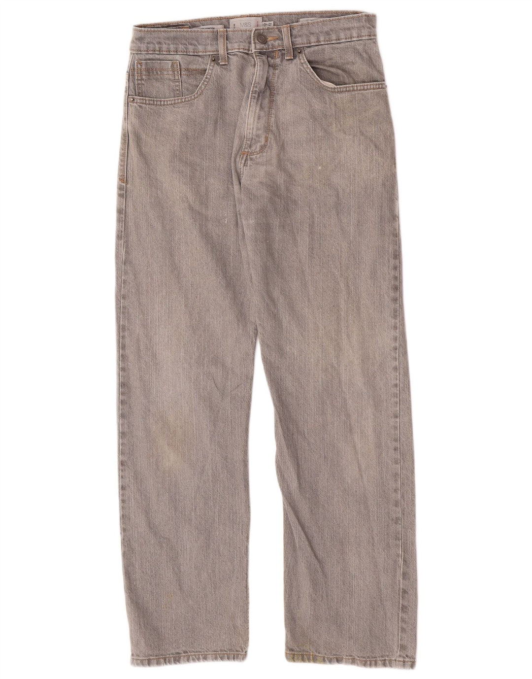 Blugi drepti pentru femei Marks & Spencer W30 L29 bumbac gri