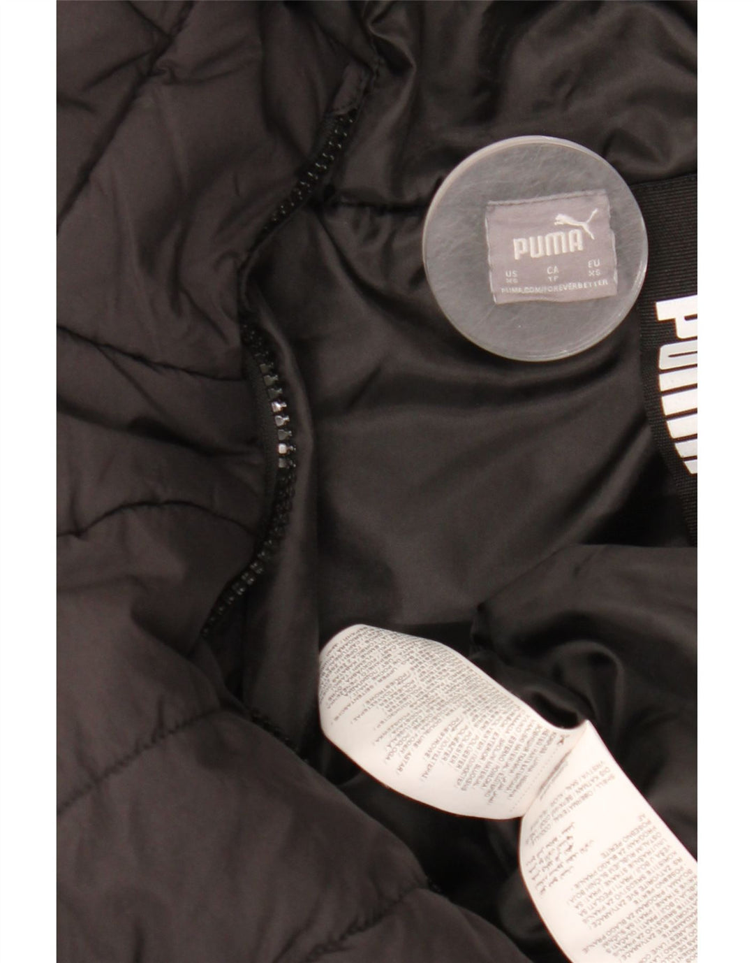Palton puma cu glugă pentru femei UK 6 XS poliester negru