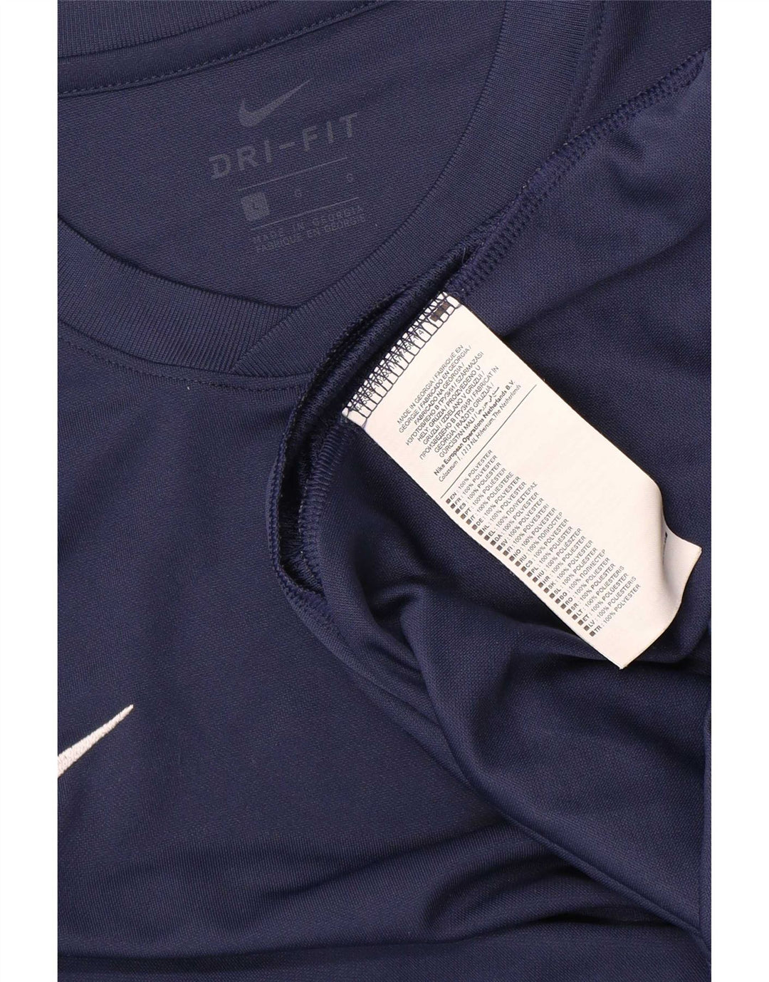 Tricou pentru bărbați Nike Dri Fit Top mare din poliester bleumarin