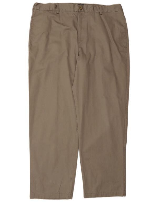 Pantaloni chino drepti pentru bărbați Izod, cu ajustare clasică, L40 L32, bumbac bej