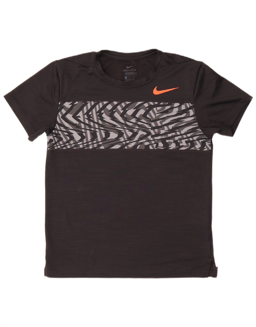 Tricou grafic Nike Dri Fit Standard Fit Top Mic Negru Poliester