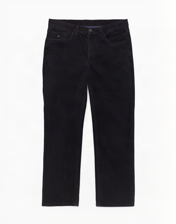 Pantaloni drepti din velur pentru bărbați Tommy Hilfiger L33 L30 Bumbac bleumarin