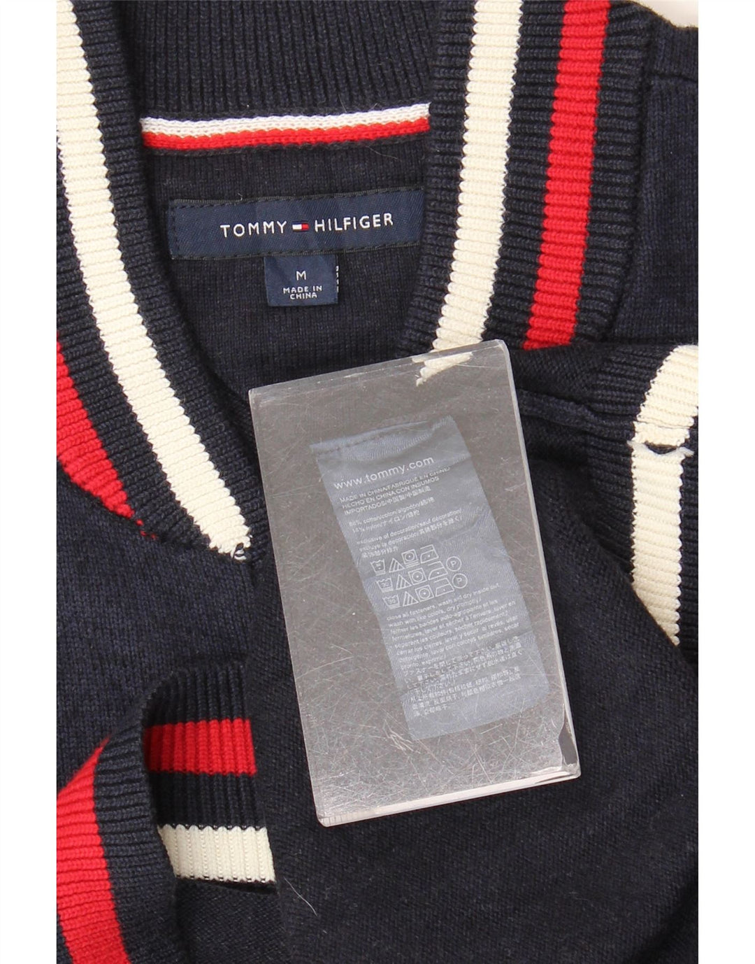 Pulover cardigan pentru bărbați Tommy Hilfiger, bumbac mediu albastru bleumarin