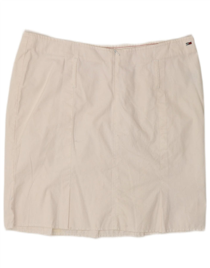 Fusta mini pentru femei Tommy Hilfiger, mare W32, bumbac alb