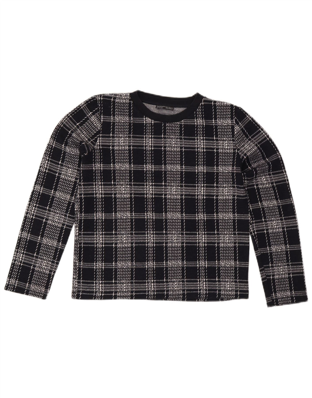 Pulover pentru femei ZARA UK 14 Medium Bleumarin Check