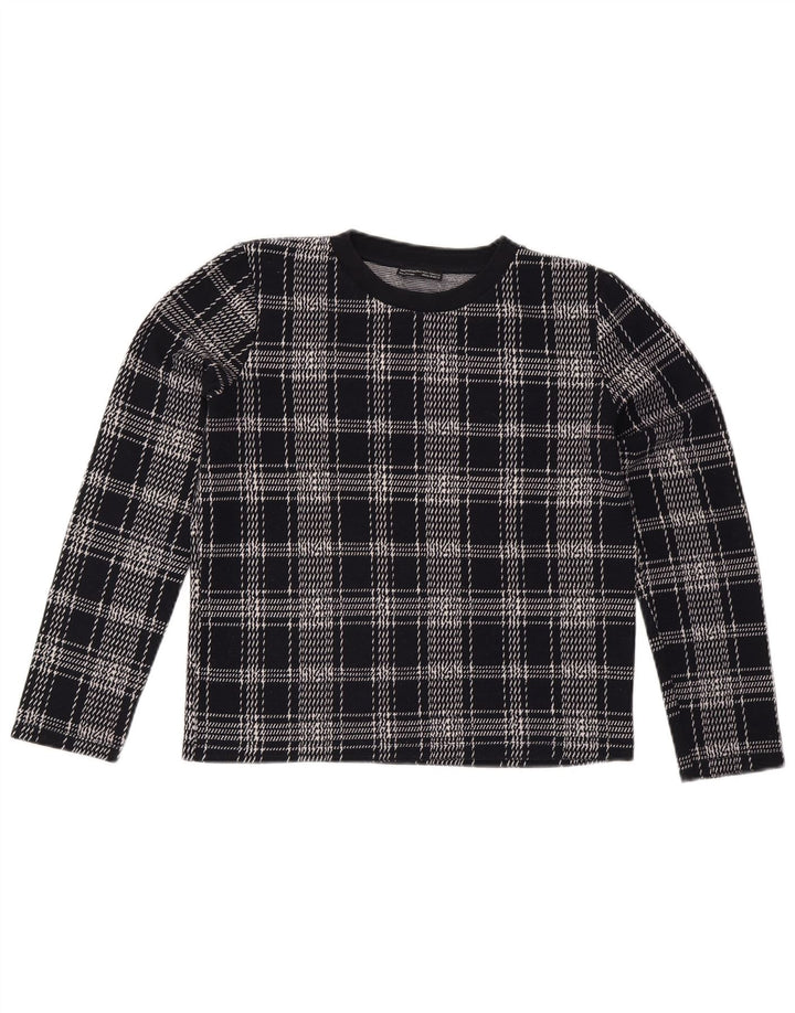 Pulover pentru femei ZARA UK 14 Medium Bleumarin Check