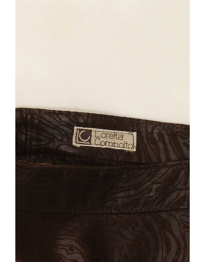 Fusta din piele vintage pentru femei W28 Maro Mediu Animal Print