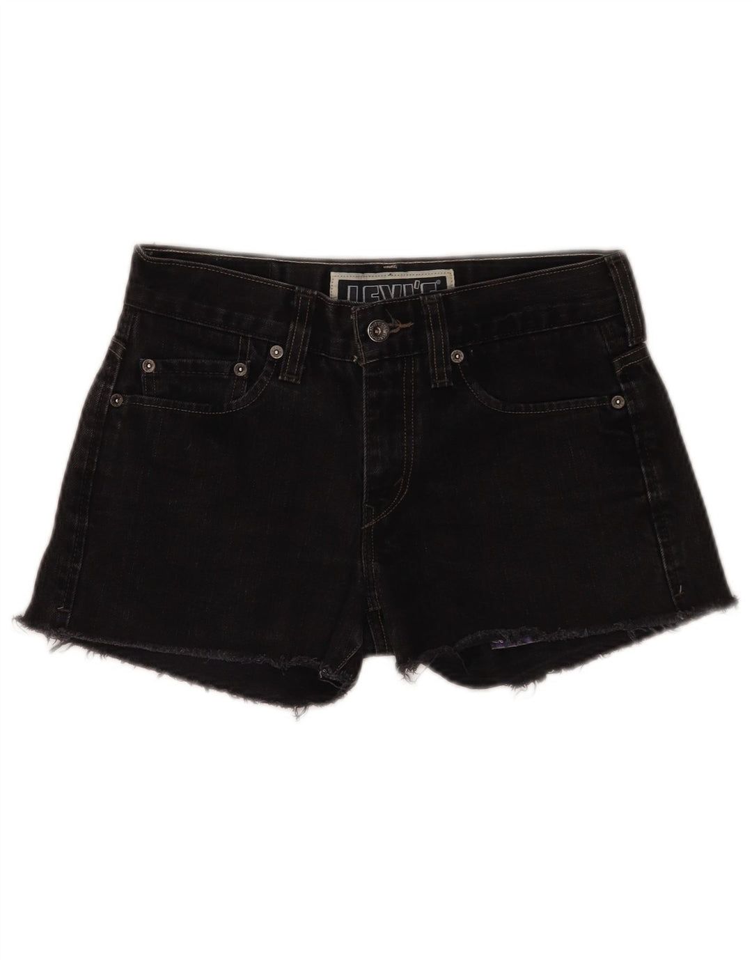 Pantaloni scurți Levi's 511 Skinny Denim W30 bumbac mediu negru