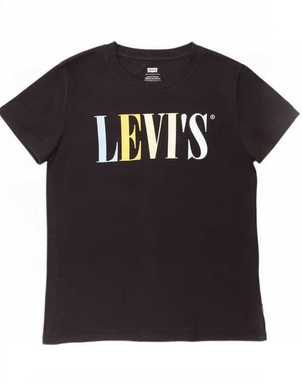 Tricou grafic Levi's pentru femei Top UK 10 Small Black Bumbac