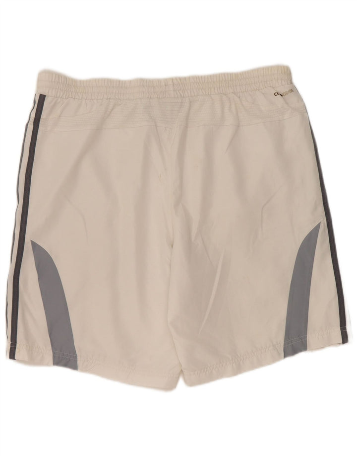 Pantaloni scurți sport ADIDAS Clima 365 pentru bărbați, alb mediu, poliester color bloc