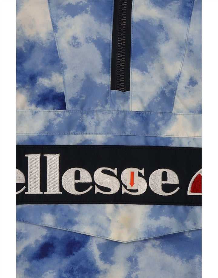 Jachetă de ploaie pulover cu glugă pentru bărbați Ellesse UK 36 Poliester cu vopsea cravată albastră