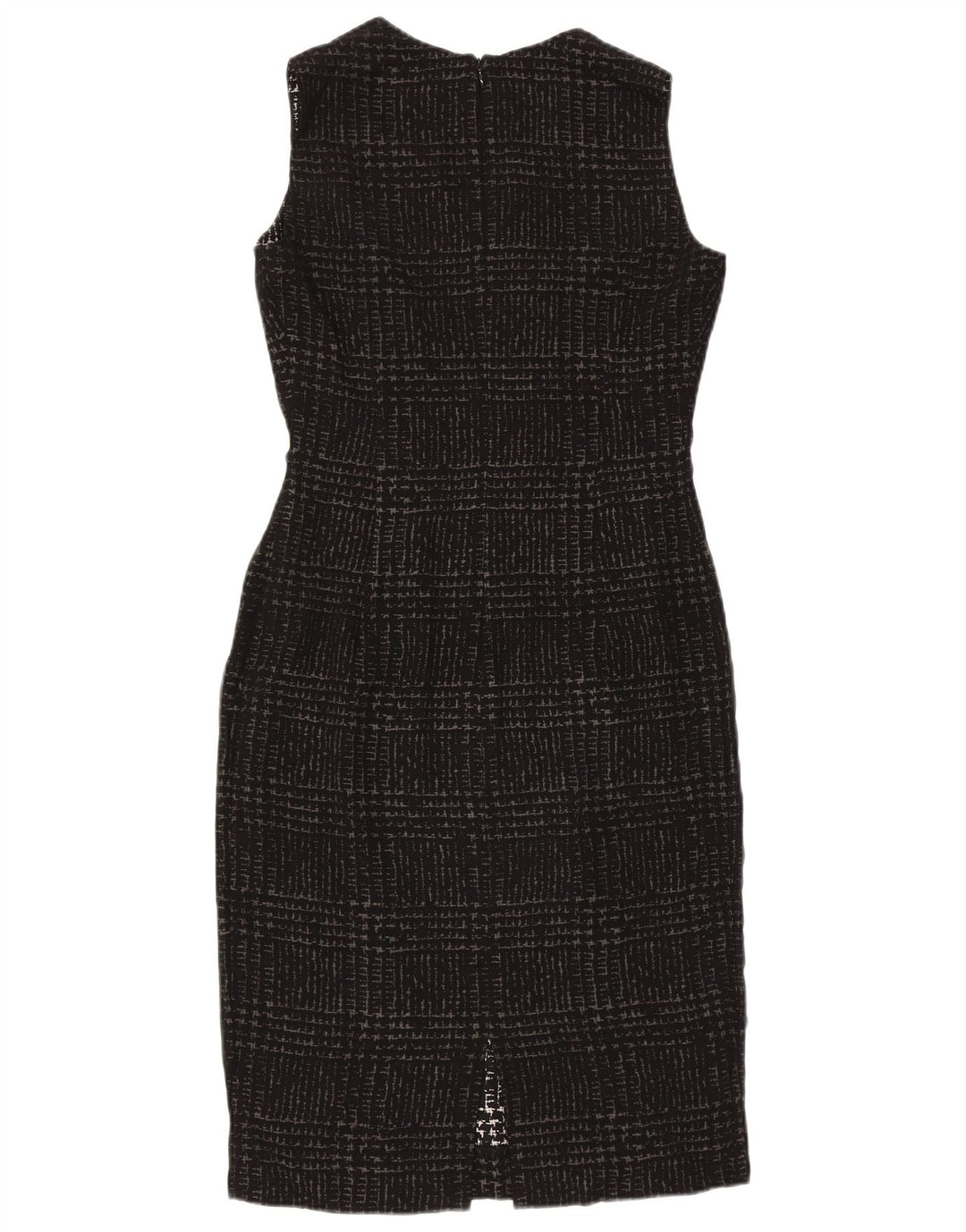 Gianfranco Ferre Rochie Teacă Femei UK 10 Mic Negru Houndstooth