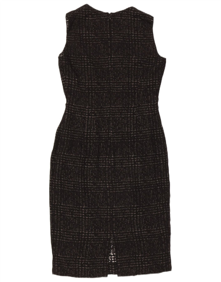 Gianfranco Ferre Rochie Teacă Femei UK 10 Mic Negru Houndstooth