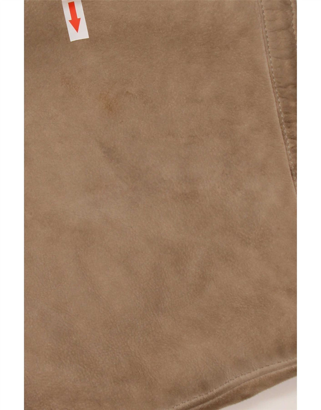 Palton din shearling vintage pentru femei cu mâneci 3/4 UK 14 Bej mediu