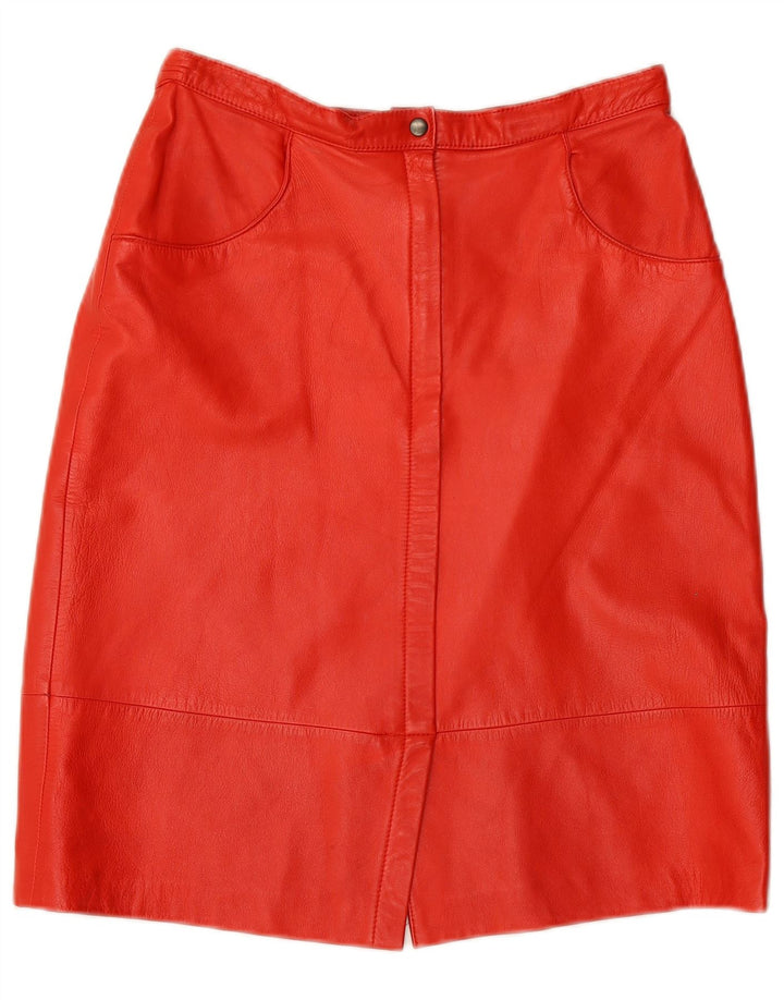 JEAN PIERRE MICHELET Fusta dama cu talie inalta EU 42 mare W28 piele rosie