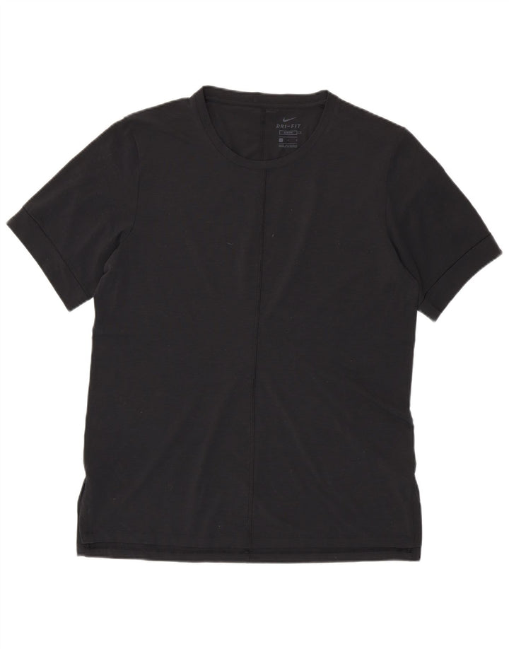 Tricou NIKE pentru bărbați Dri Fit Slim Fit Top mare din poliester negru