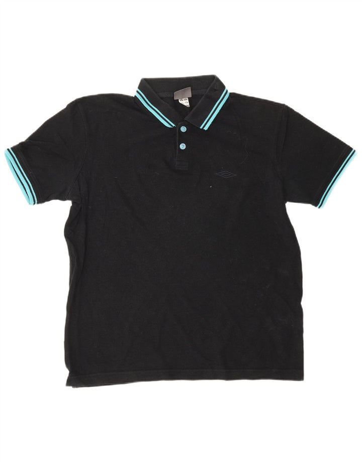 UMBRO Tricou Polo pentru bărbați, bumbac mediu negru