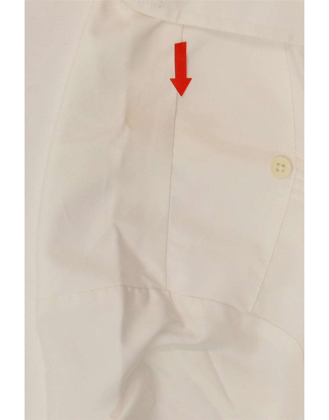 SMOG Mens Short Sleeve Shirt Medium White Floral Polyester Vintage Smog and Second-Hand Smog from Messina Hembry 
