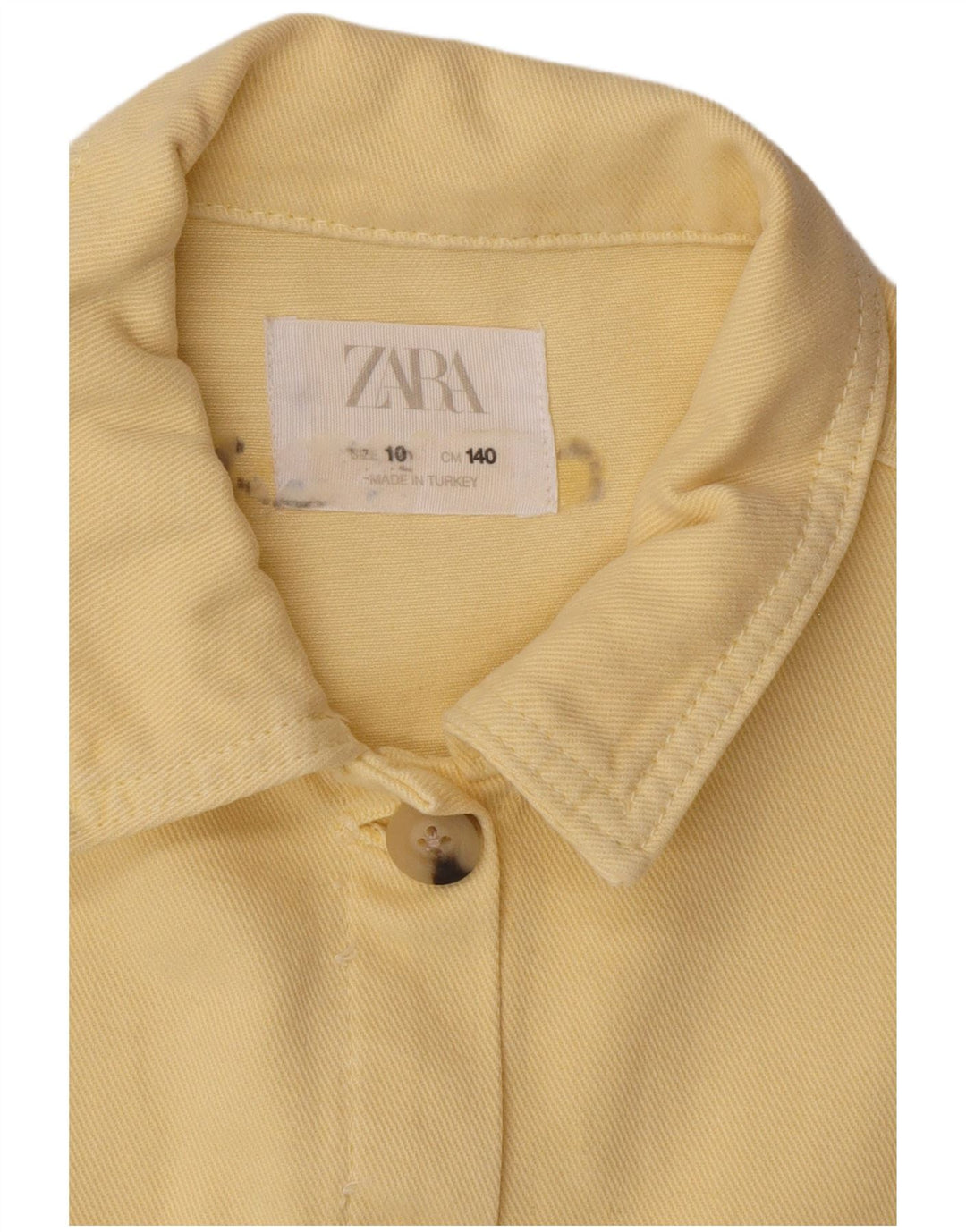 Jachetă Bomber Crop Fete Zara 9-10 Ani Galben