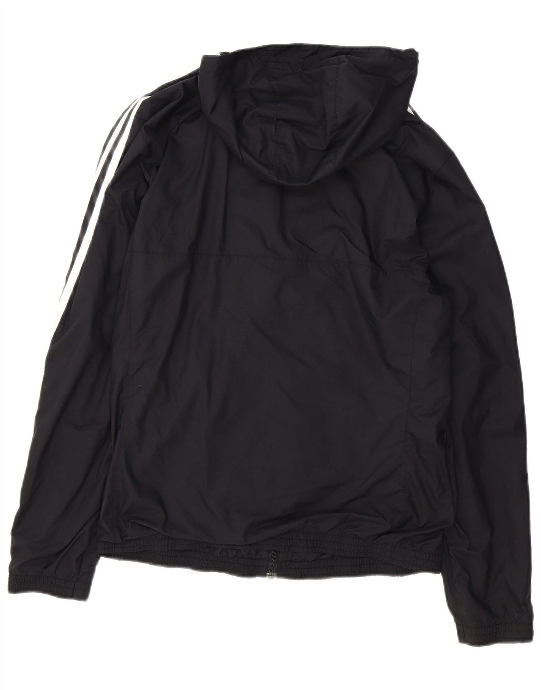 ADIDAS Mens Zip Hoodie Sweater Medium Black Polyester