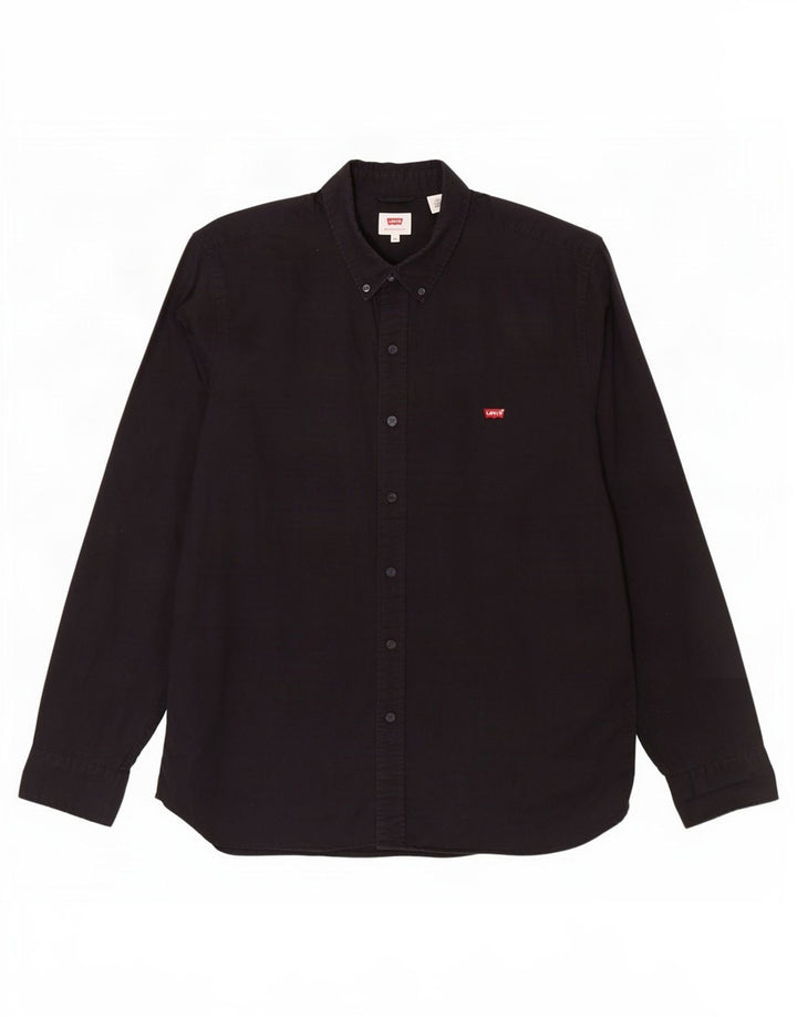Cămașă pentru bărbați Levi's XL, bumbac negru