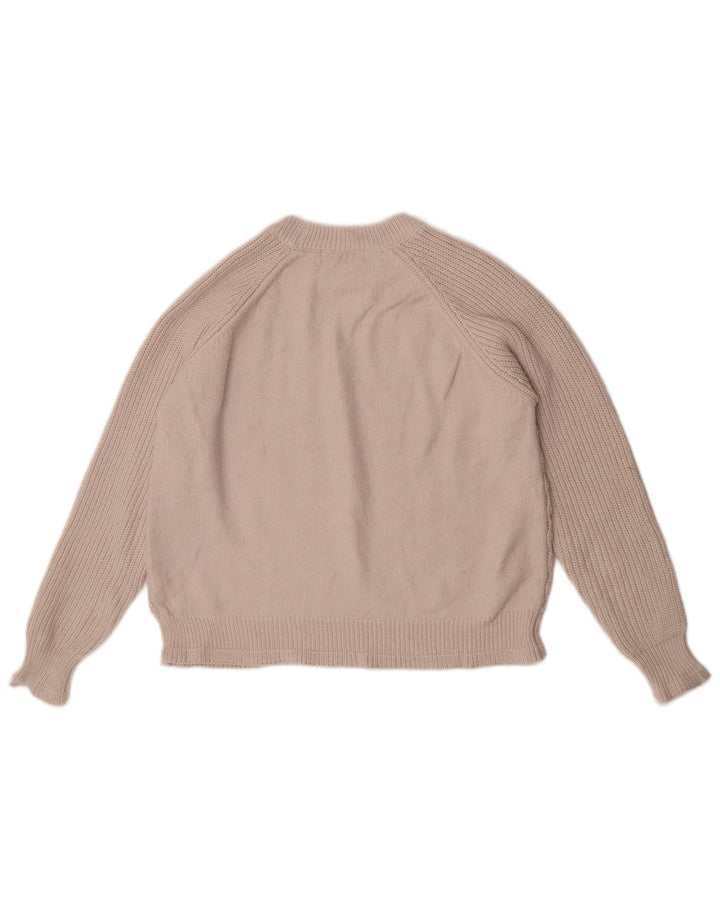 Pulover pentru femei Marks & Spencer Crop Crew Deck Pulover UK 14 Medium Bej