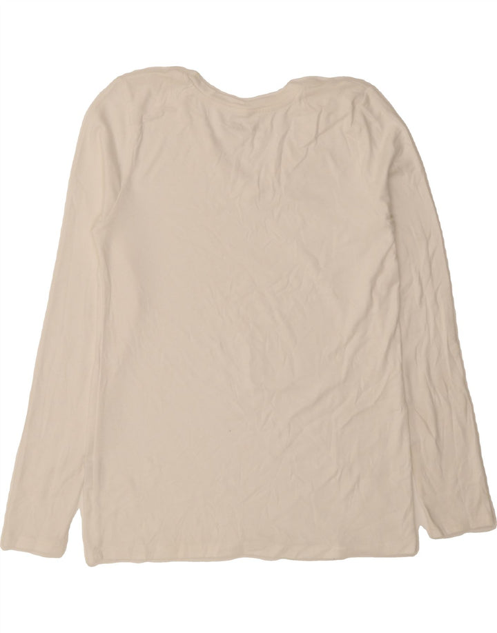 EDDIE BAUER Womens Seattle Top Long Sleeve UK 14 Large White Cotton Vintage Eddie Bauer and Second-Hand Eddie Bauer from Messina Hembry 
