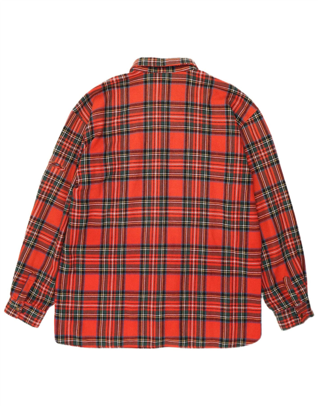 Cămașă de flanel pentru bărbați vintage XL carouri roșii