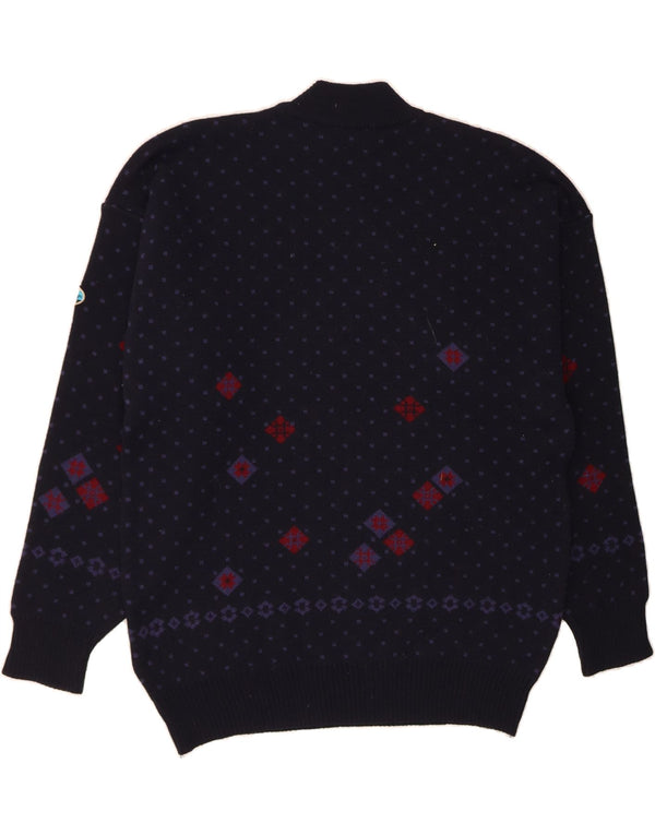 NORTH POLE Pulover pentru bărbați cu gât țestoasă, 2XL, lână Fair Isle, albastru bleumarin