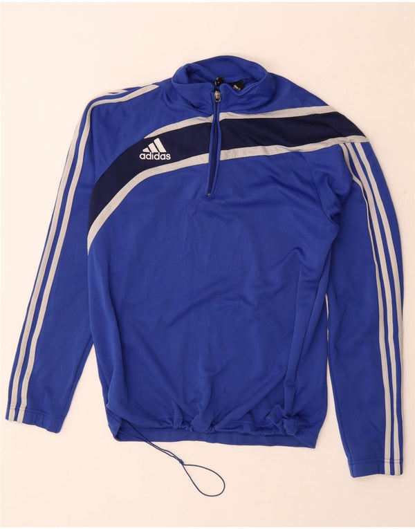 ADIDAS Mens Climalite Pullover Trening Top UK 40/42 Medium Blue