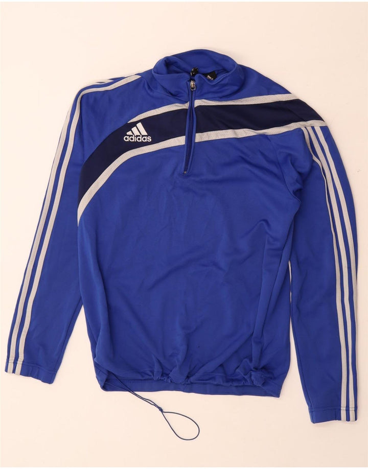 ADIDAS Mens Climalite Pullover Trening Top UK 40/42 Medium Blue