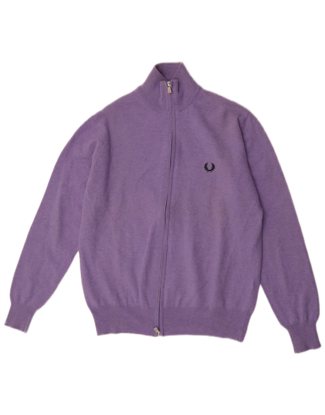 Pulover cardigan pentru bărbați Fred Perry, lână violet mic