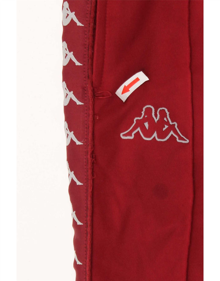Pantaloni de trening cu grafică pentru bărbați Kappa, poliester mic de culoare burgundă