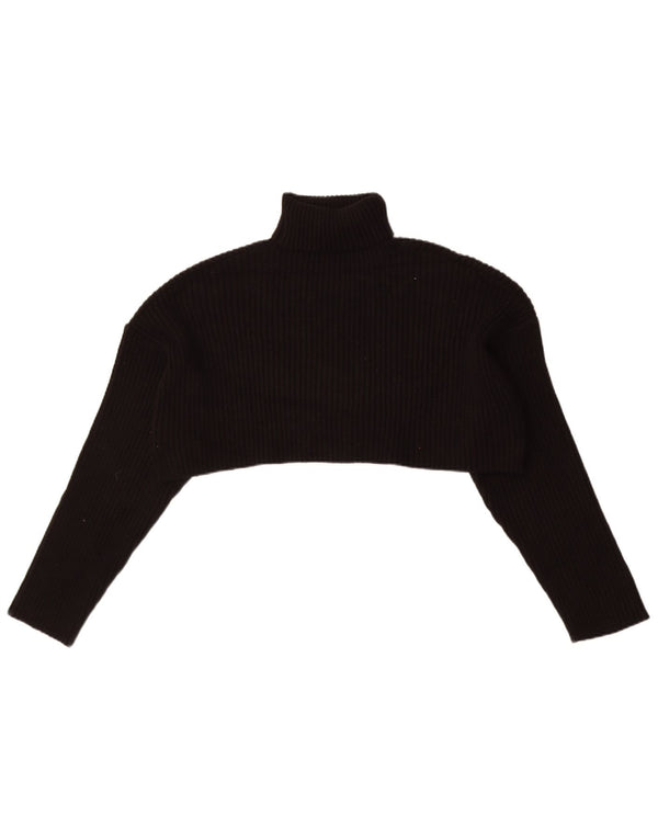 Pulover oversized cu gât rulat Zara pentru femei UK 14 Medium Negru