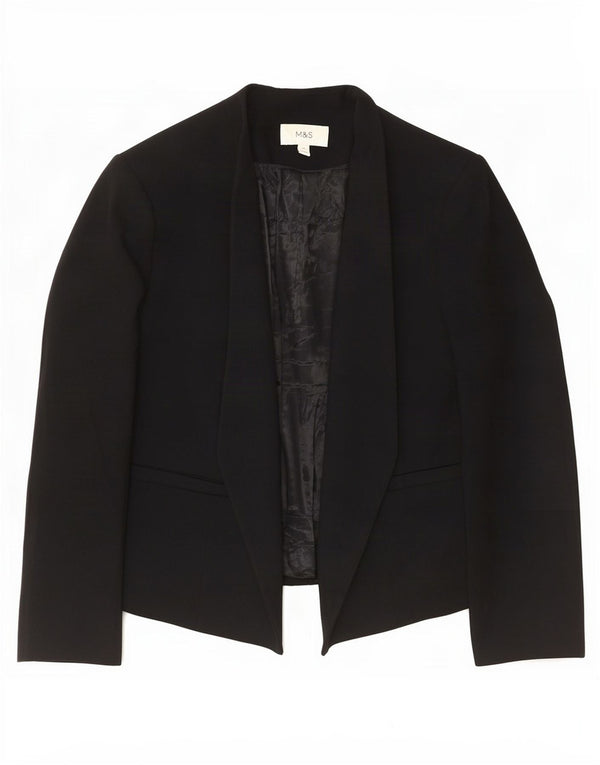 Jachetă pentru femei Marks & Spencer Open Blazer UK 16, mare, negru, poliester