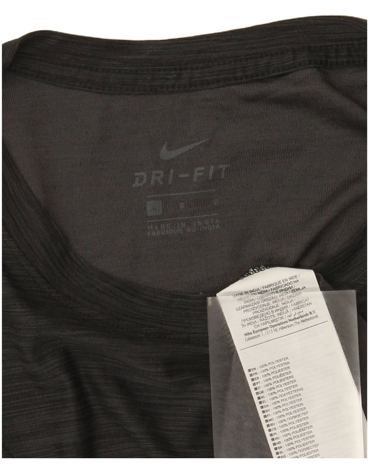 Tricou Nike Dri Fit pentru bărbați Top mare, gri, poliester cu pături