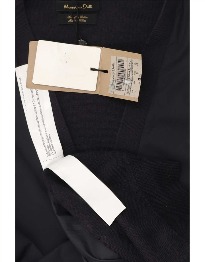 Pulover cardigan Massimo Dutti pentru bărbați, cu croială obișnuită, mare poliamidă bleumarin
