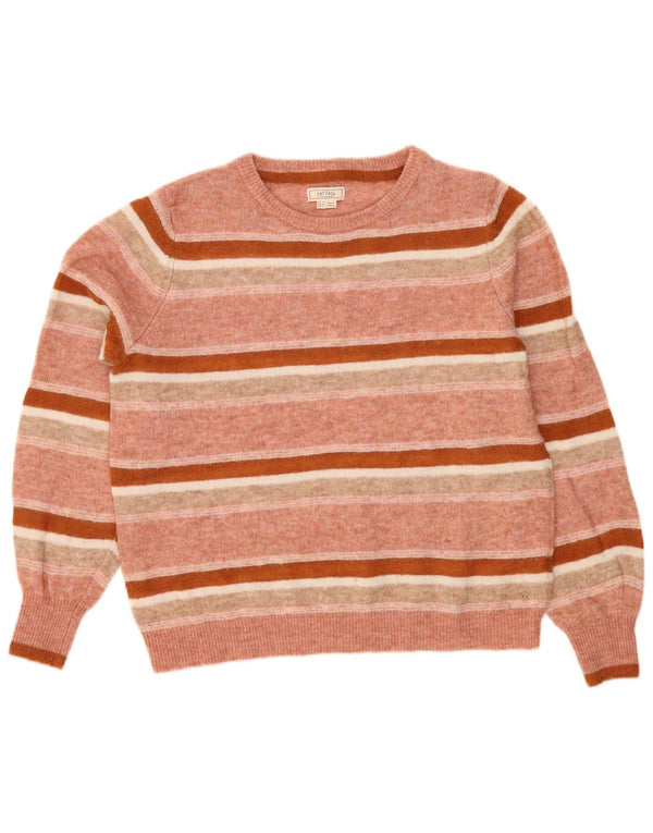 Pulover pentru femei Fat Face cu gâtul cu barca UK 12 Medium Pink Striped