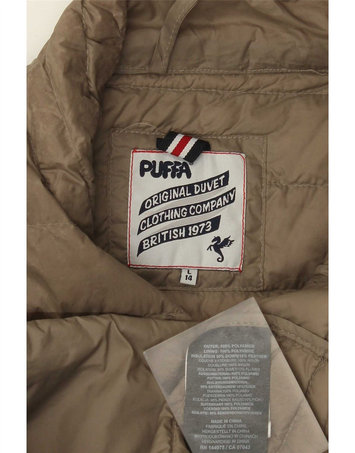 Jachetă căptușită pentru femei Puffa UK 14, mare, maro, poliamidă