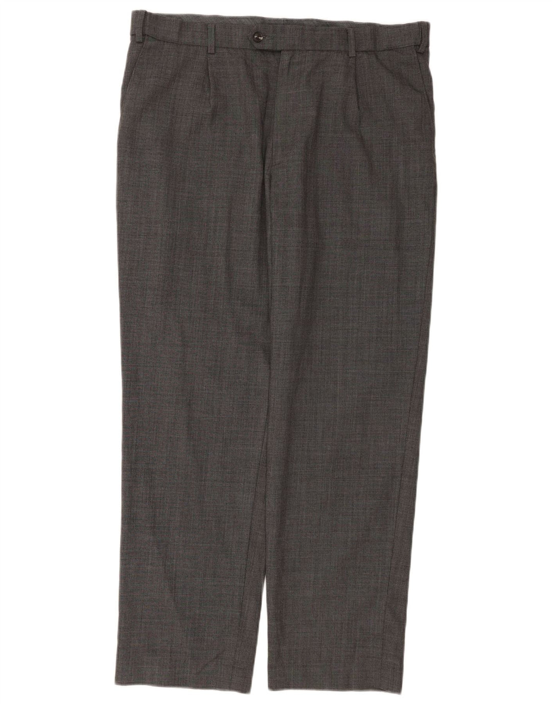 Marks & Spencer Pantaloni de costum pentru bărbați, drepti, cu croiala normală L36 L31 Lână gri