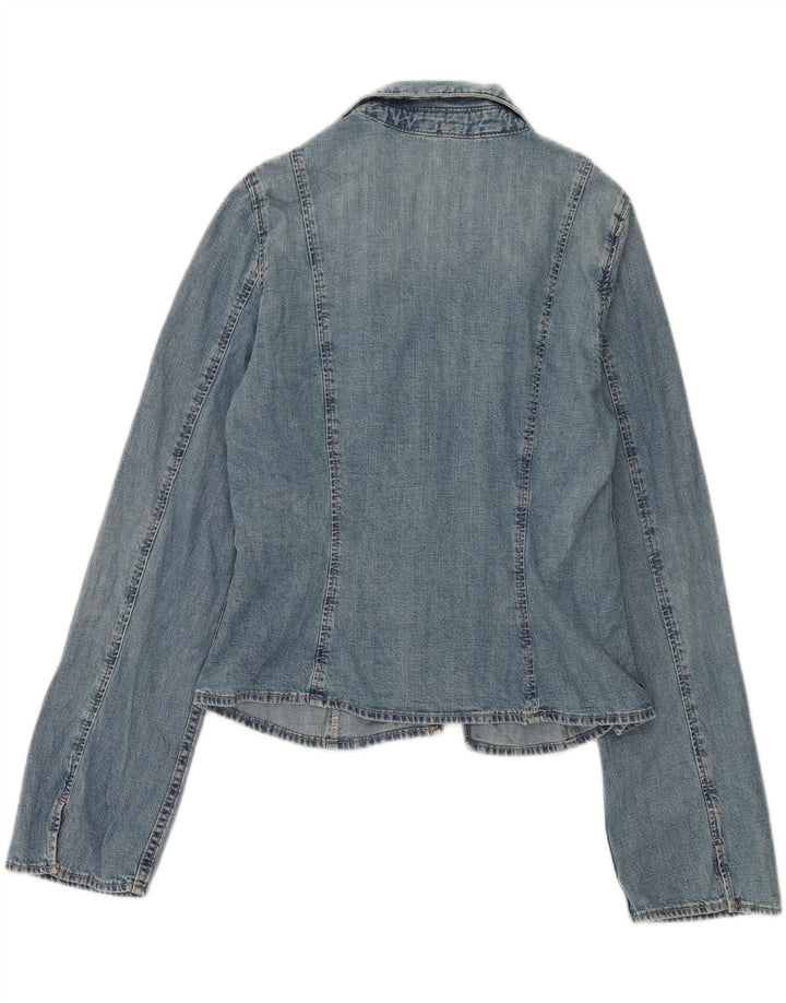 Jachetă de blugi pentru femei Zara UK 18 XL, albastru, bumbac