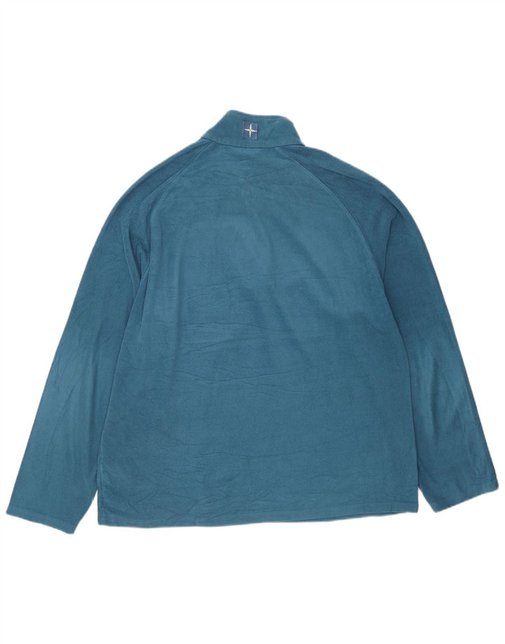 Pulover pentru bărbați Mountain Warehouse, cu fermoar și gât, XL, poliester, albastru